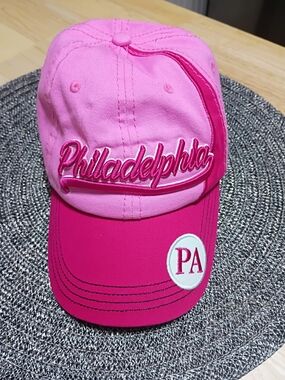 Philadelphia Embroidered Pink Baseball Cap